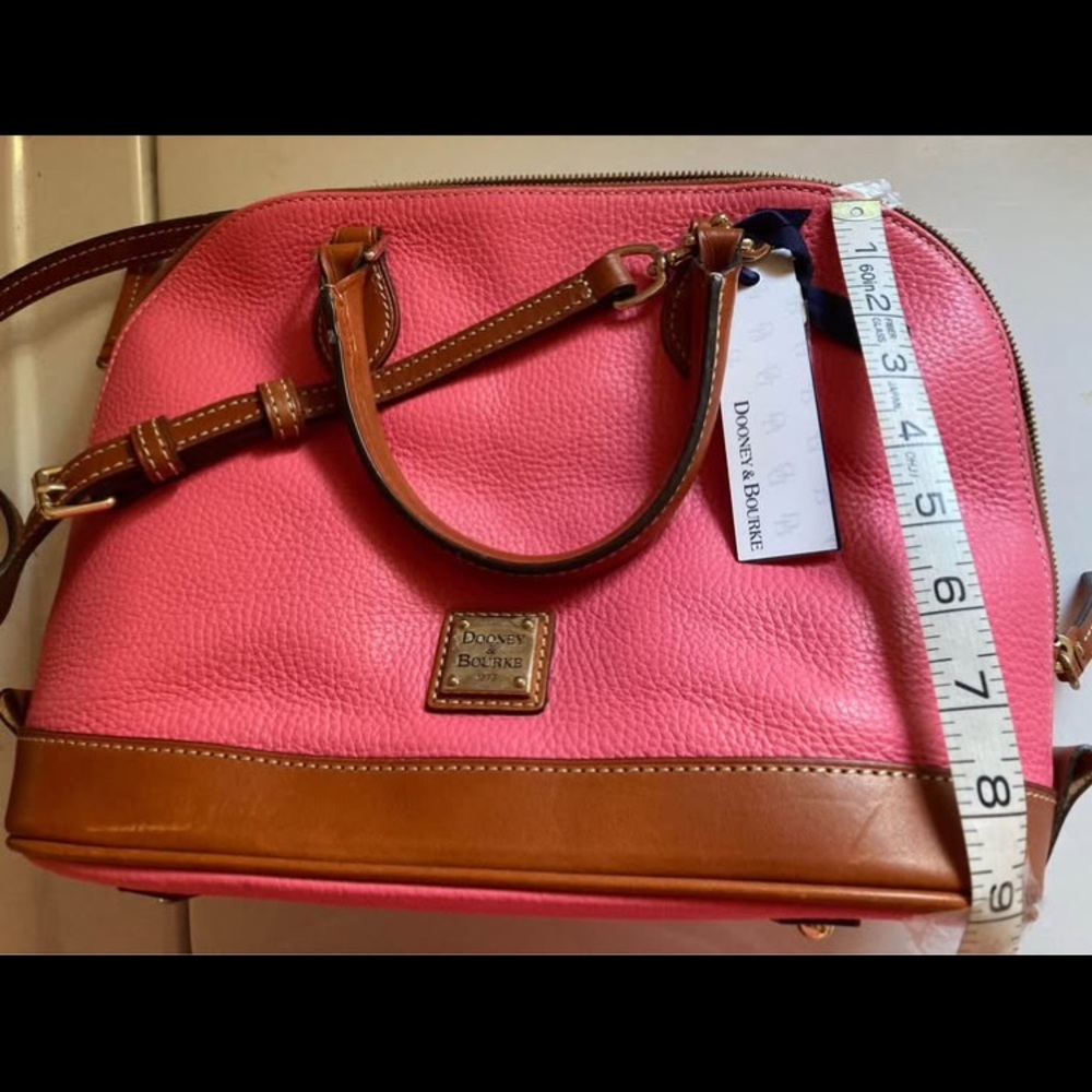 Dooney & Bourke Pink and Brown Satchel